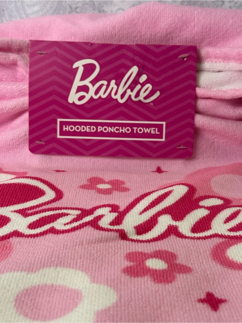 Barbie Pink Activity & Bath Set with Hooded 20x20 in. Towel